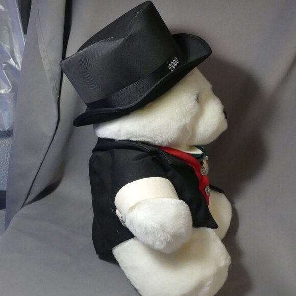 Santa Bear 2000 Groom Top Hat Tuxedo Vintage Preowned Target Christmas Bag Inc - Picture 3 of 10